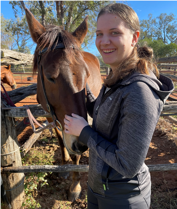 Picture Tiny and a guest called Ash giving him a little love.  Tiny is very cuddly.  Myella is a great place to go horse riding near Rockhampton, Gladstone, Capricorn Coast Area, Sandstone Wonders, Biloela and the Outback Region.